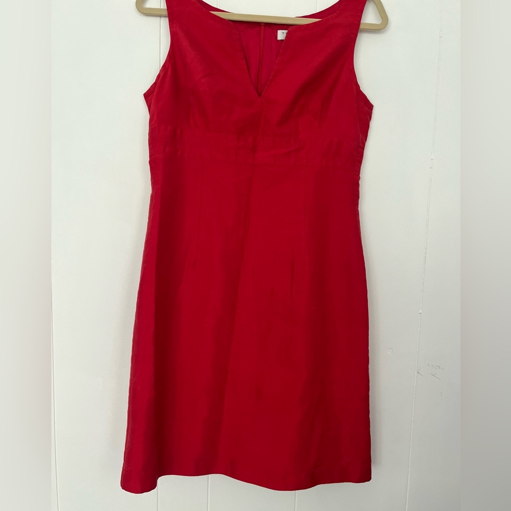 Trina Turk Los Angeles Vibrant Red 100% Silk Dress Size 8